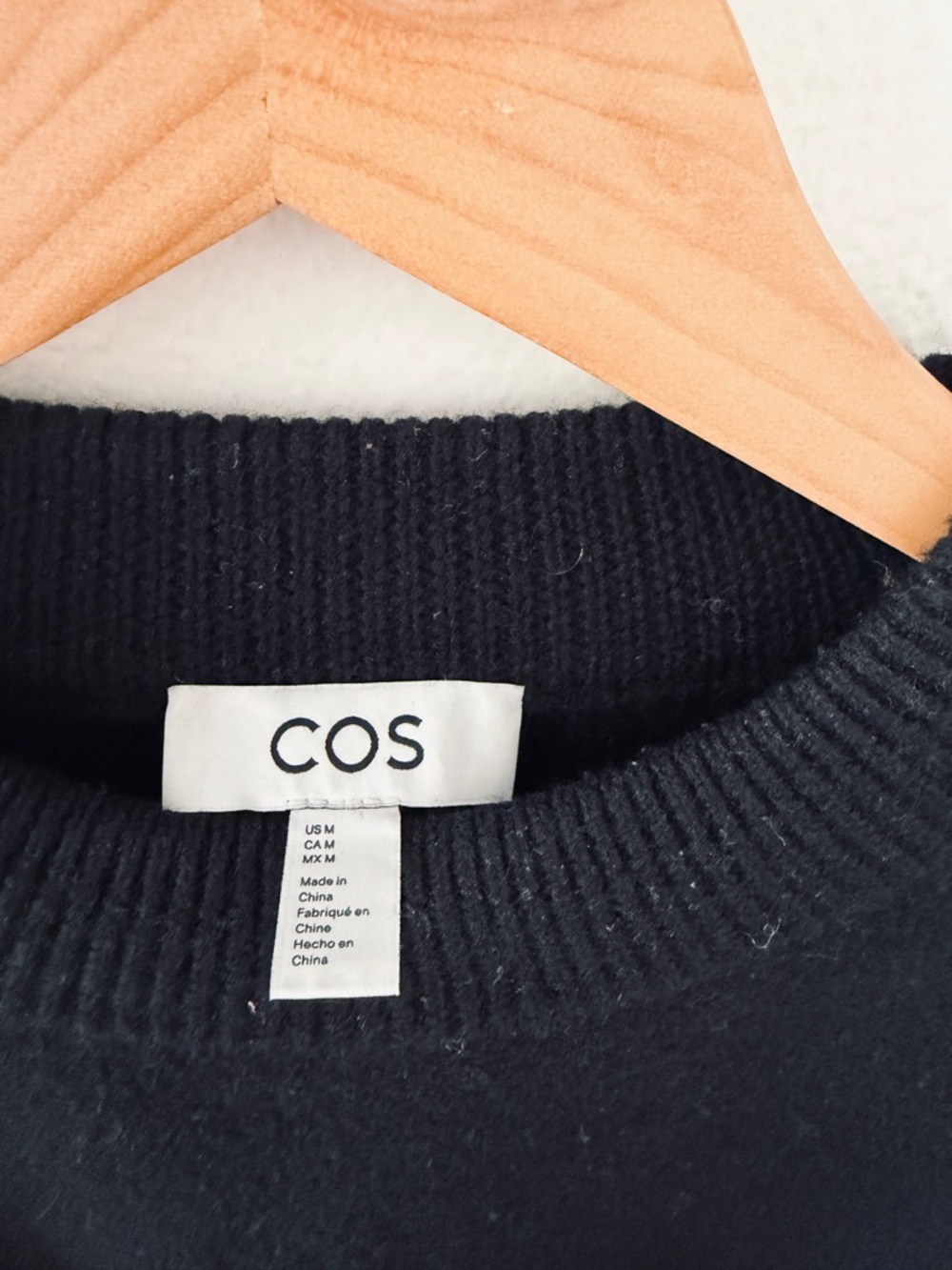 COS Black Wool Oversized Jumper Sweater - Picture 3 of 5